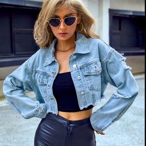 DNA cropped jean jacket